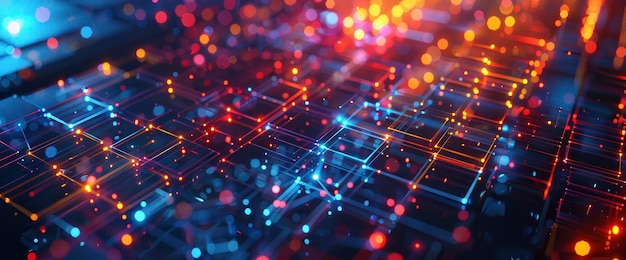 Technology Abstract Blockchain Data Nodes Technology Abstract Background