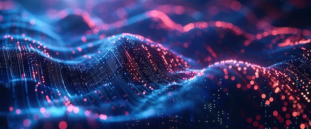 Technology Abstract Blockchain Fractal Maps Technology Abstract Background