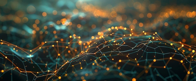 Technology Abstract Blockchain Neural Webs Technology Abstract Background