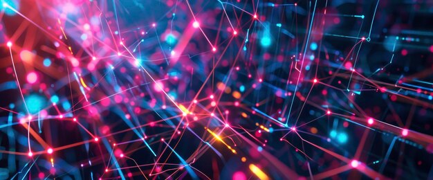 Technology Abstract Blockchain Neural Webs Technology Abstract Background