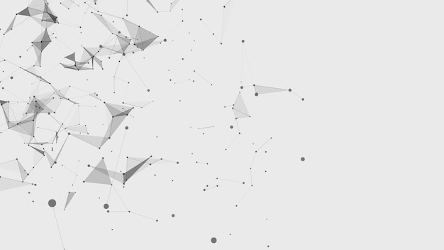 Technology background Plexus effect Abstract polygonal background with connecting dots and lines Connection technology background 3D rendering