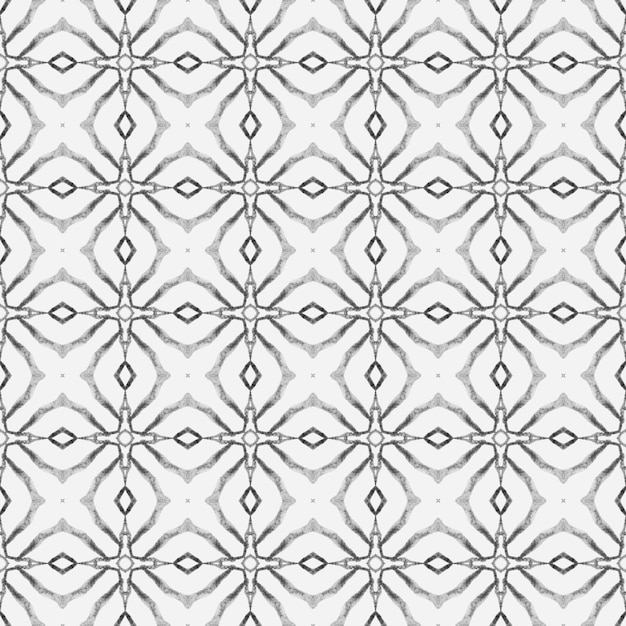 Textile ready admirable print swimwear fabric wallpaper wrapping Black and white likable boho chic summer design Ikat repeating swimwear design Watercolor ikat repeating tile border