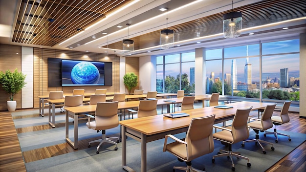 The seminar rooms are modernly decorated clean and comfortable