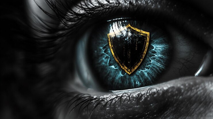 Foto the shield mark manipulation on the eye