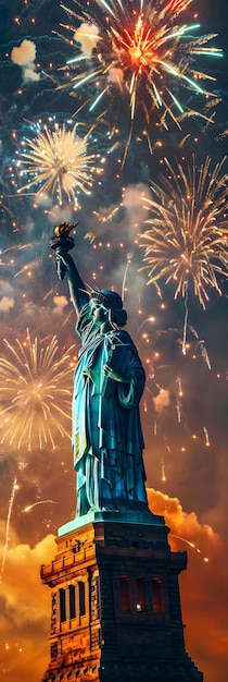 the statue of liberty is celebrating the new year
