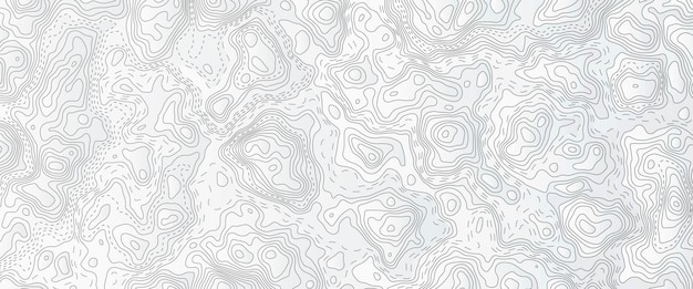 Topografisk linje-konturkart bakgrunn geografisk rutenettkart Abstrakt hvit topografi
