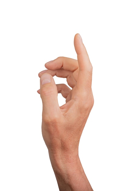 touching finger pointing hand gesturing clicking index finger isolated unseen interact arm point