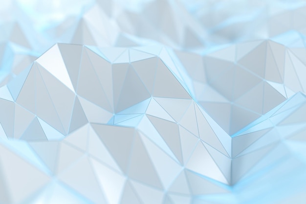 triangle surface plane with structure lines 3d rendering
