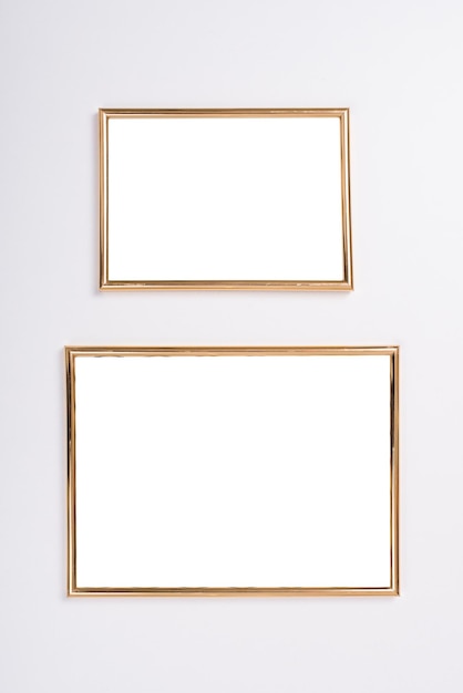 Two golden frames mockup