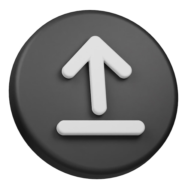 upload 3d icon isolated on the white background