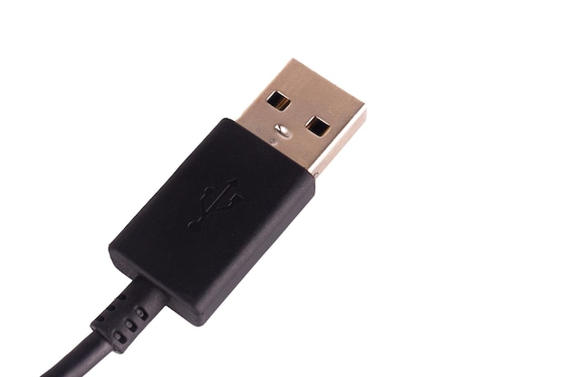 Usb line isolated on white background