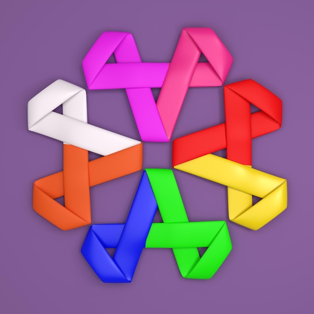 various colored ribbons for world cancer day