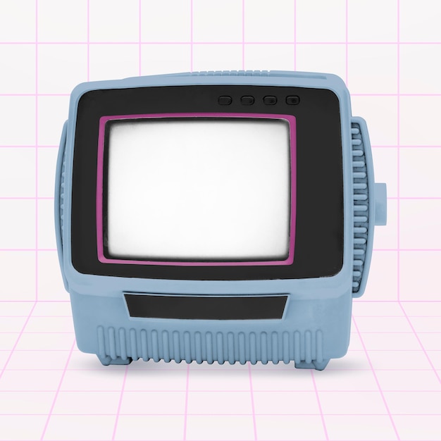 VCR TV png transparent mockup 3D design