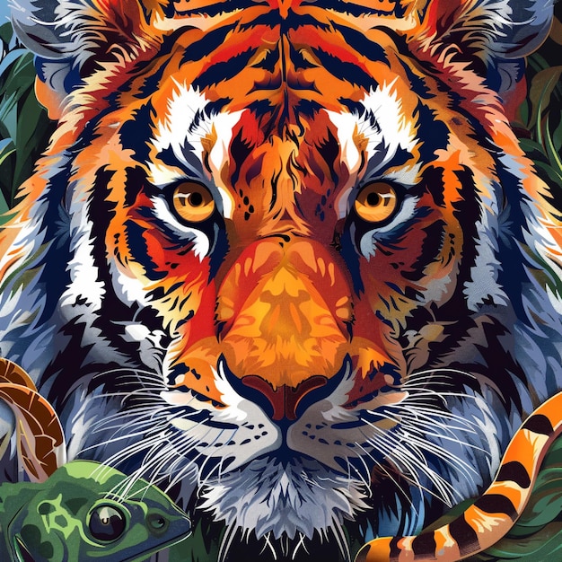 Vector artwork of endangered wildlife species