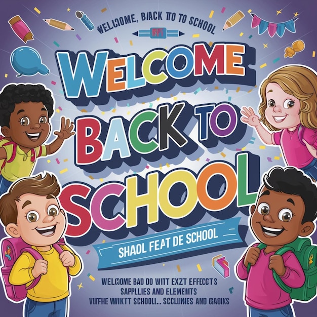 Vector background for back to school season
