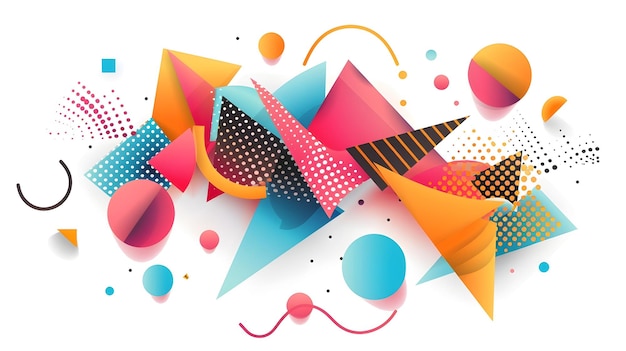 Vibrant Geometric Shapes in Abstract Motion Design