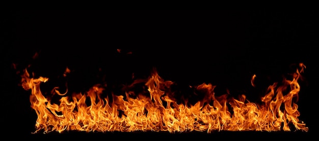 View of bonfire at night