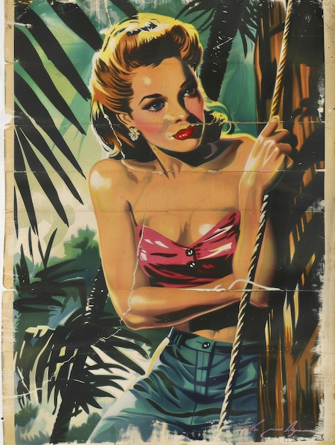 Vintage classic Pinup movie poster