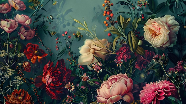 vintage spring flowers