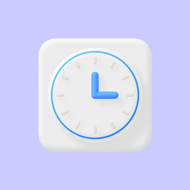 Wall Devices office clock with colorful isolated on transparent background