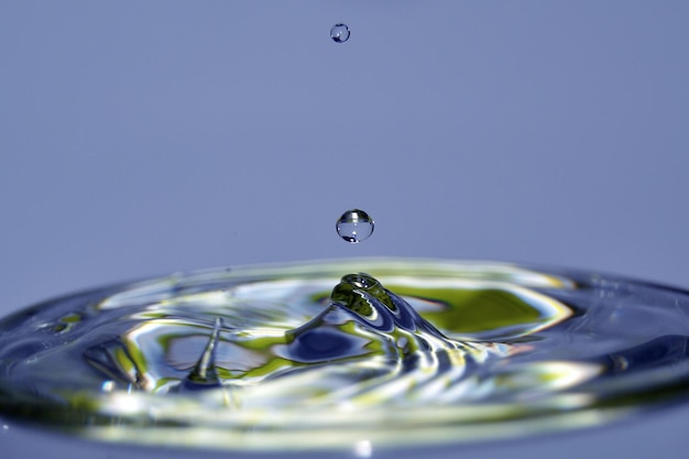 Water droplets on surface