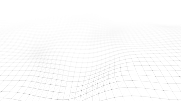 wave of particles abstract background with a dynamic wave big data vector illustration