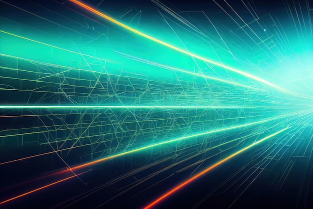 Waves of computer code Internet technologies of the future transmission of information