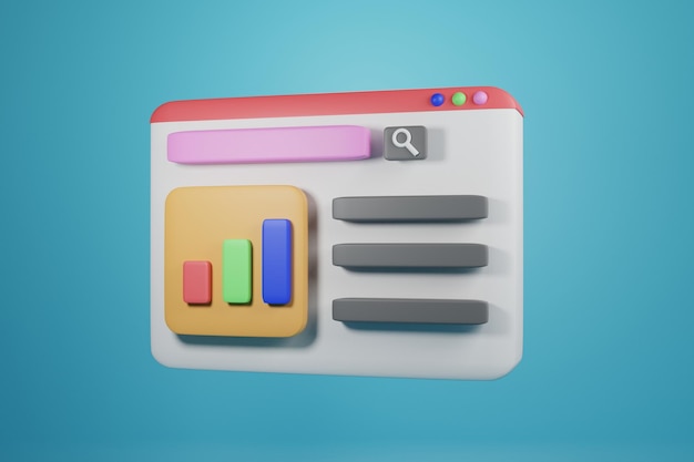 Web Landing Icon ,Blue Background