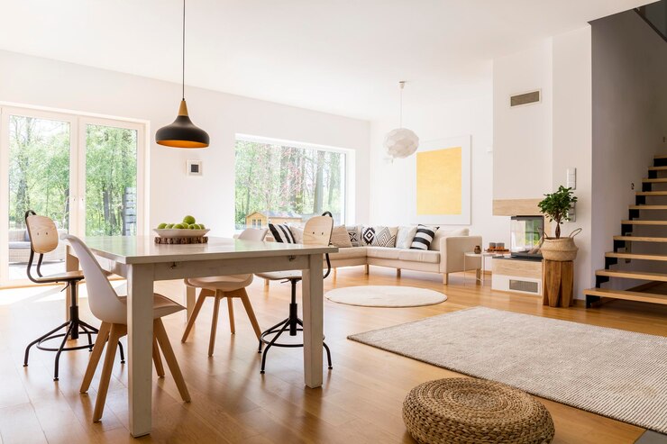 Foto wooden white table