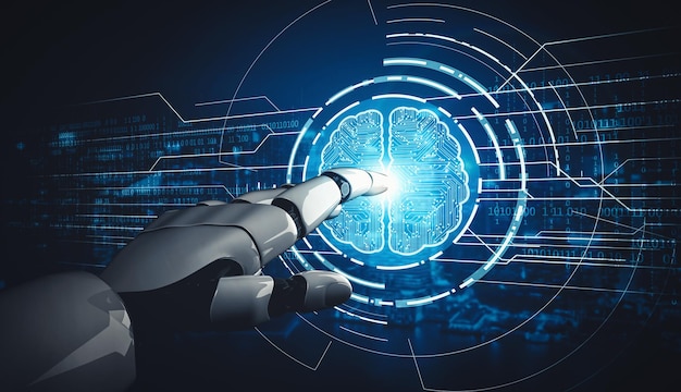 Xai future artificial intelligence and machine learning for ai droid robot or cyborg