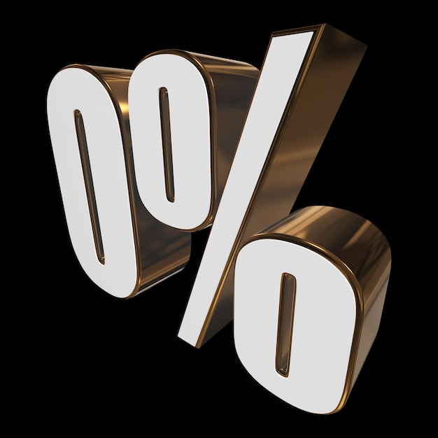 0 percent on black background