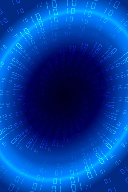 01 Digital composition spiral vortex Internet technology big data background