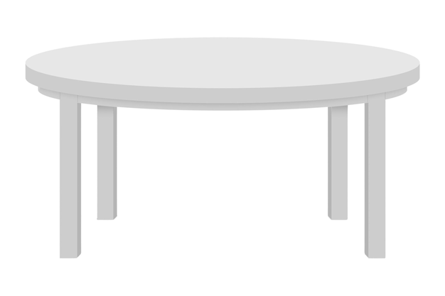 1106 White table isolated on a transparent background