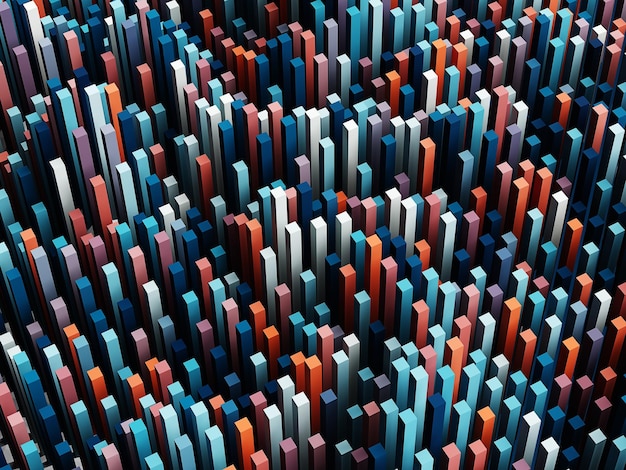 3d abstract mosaic structure Trendy futuristic background