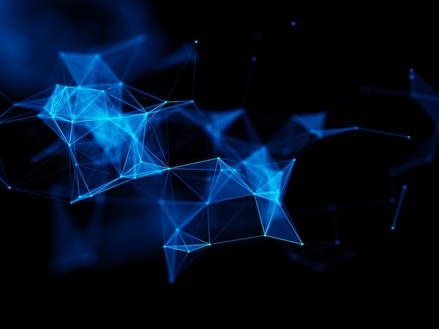 3D abstract technology background with a modern plexus design