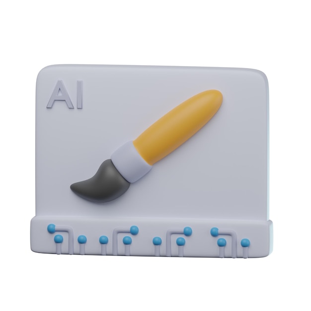 3D AI Painting Illustration