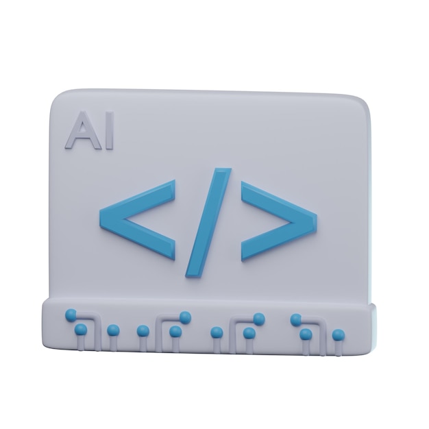3D AI Programming Illustration