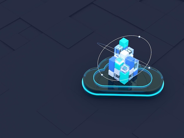 3D-baggrund for cloud-ressourcestyring