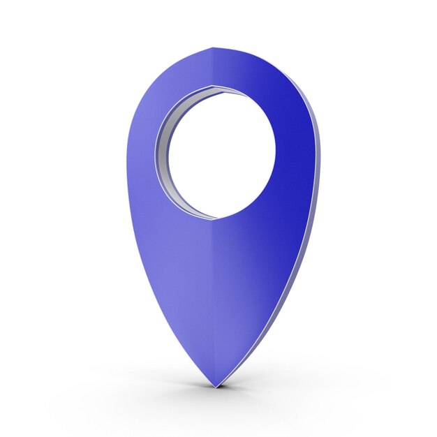 3D Blue Map Pointer Location Map Icon Blue Texture Blue location pin or navigation Web location