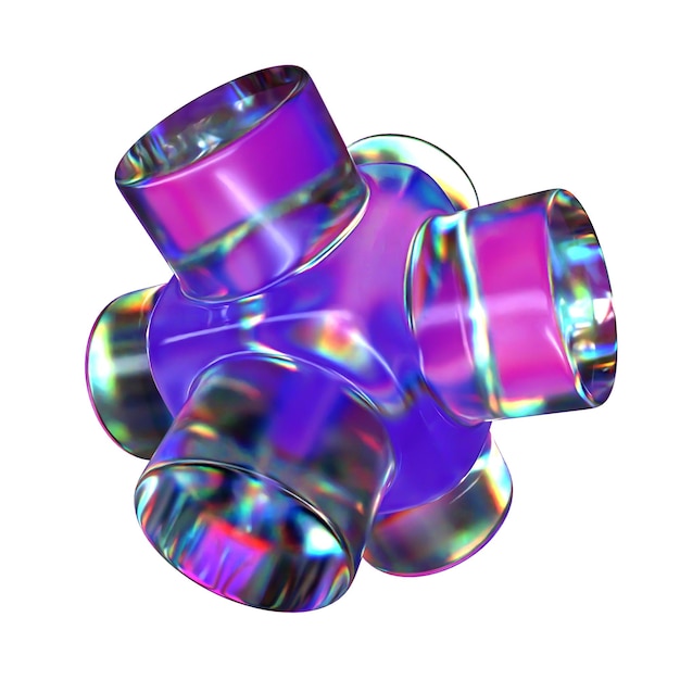 3D Bulge Faced Hexagon Isolated Icon Illustration Render