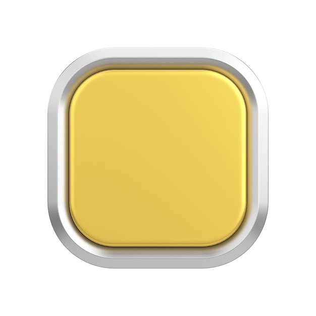 3D button Empty button 3D illustration