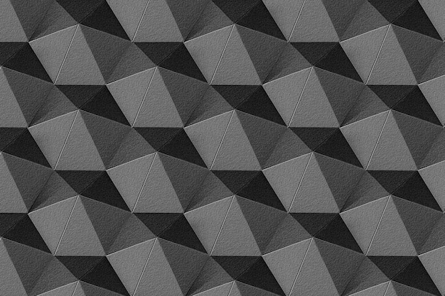 3D dark gray  paper craft heptagonal patterned background