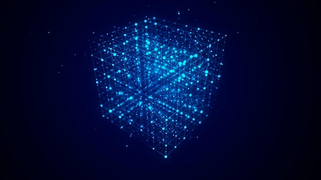 3D digital cirkulær dynamisk bølge Teknologi smart bølge Sømløs flow digital struktur Cyber teknologi baggrund Vektor illustration