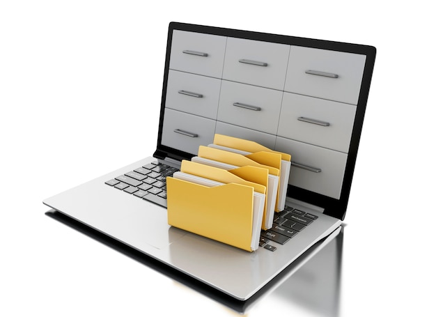 3d files and folders in laptop