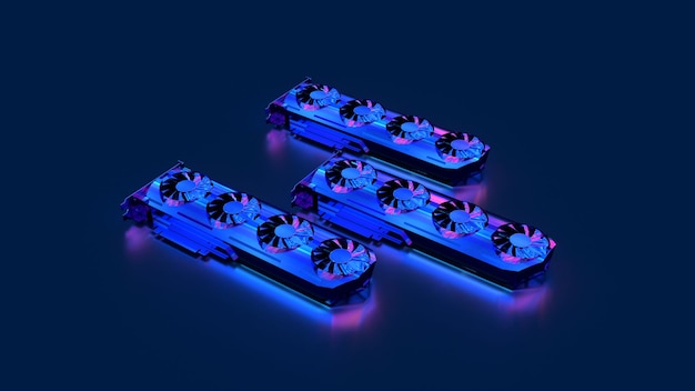 3d gengive baggrund spil trhre neon gpu cart retrovave