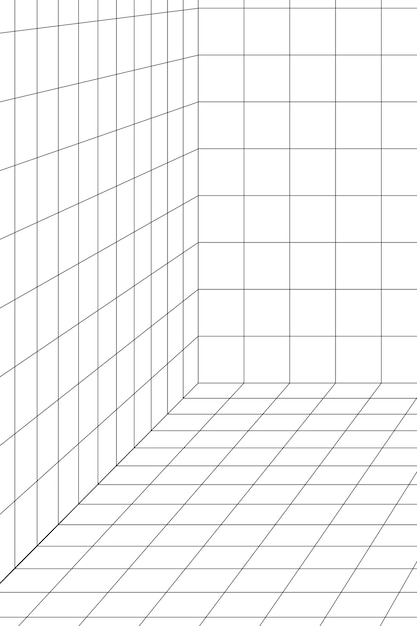 3d grid wireframe grid room background design element