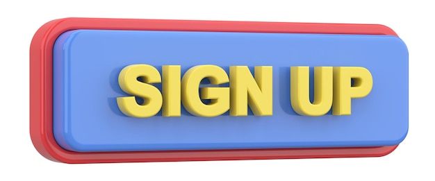 3D-illustration av registreringsknapp