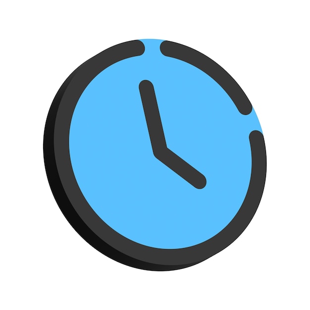 3d image of clock isolated on white background