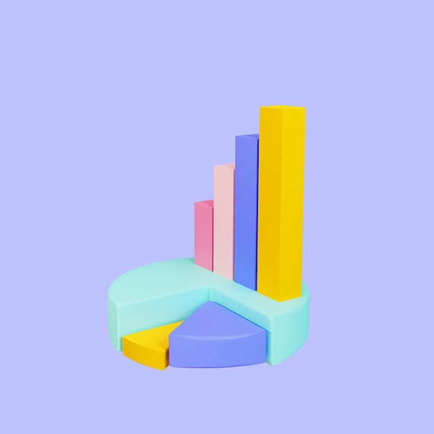3d infographics object rendered isolated illustration