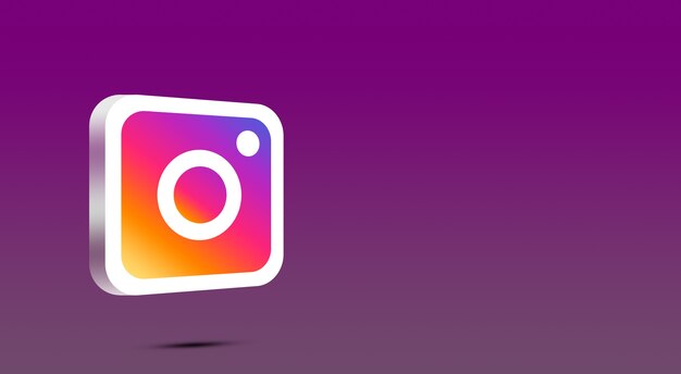 3d instagram icon